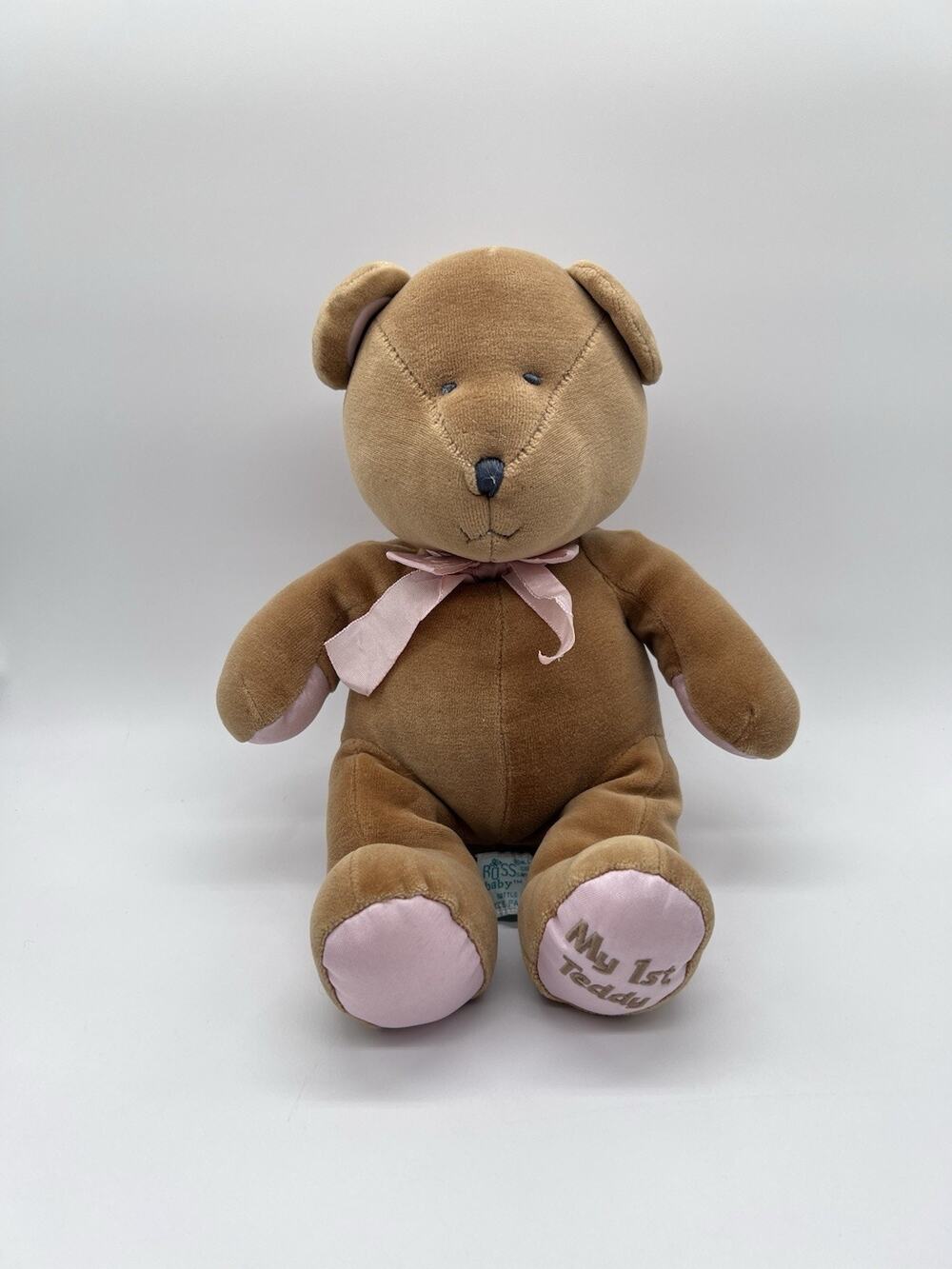 Russ Baby My First Teddy Bear Plush Stuffed Animal Toy Rare HTF 11”